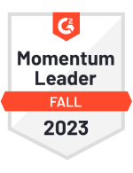 G2 award badge of CRM momentum leader leader