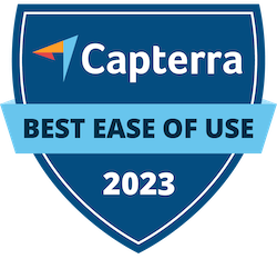 Capterra best ease of use badge