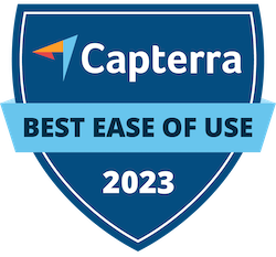 Badge Capterra Meilleure facilité d'utilisation