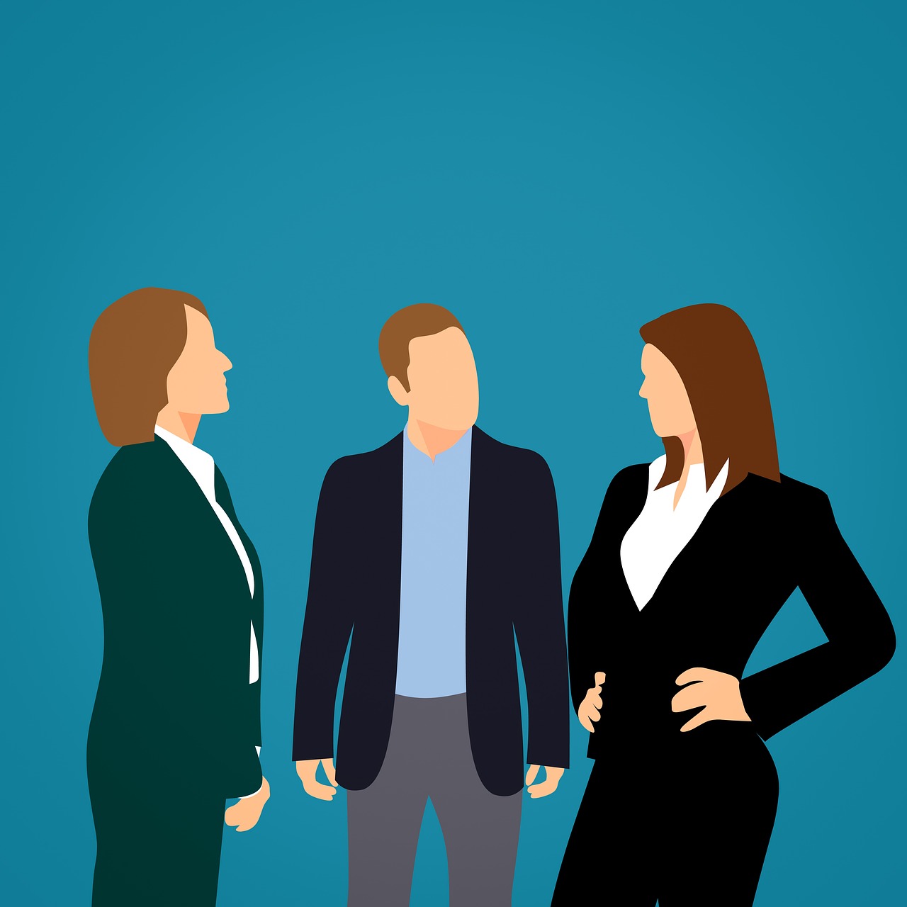 Illustrations of sales consultants consulting