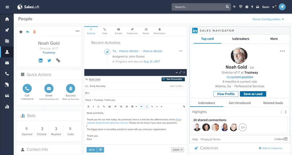 Salesloft UI