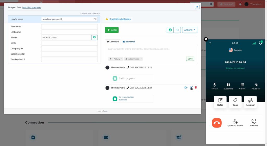 sales qualification with Aircall and noCRM