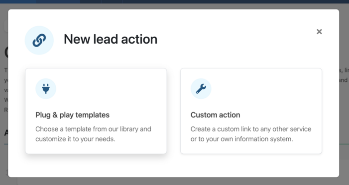 Create a new lead action