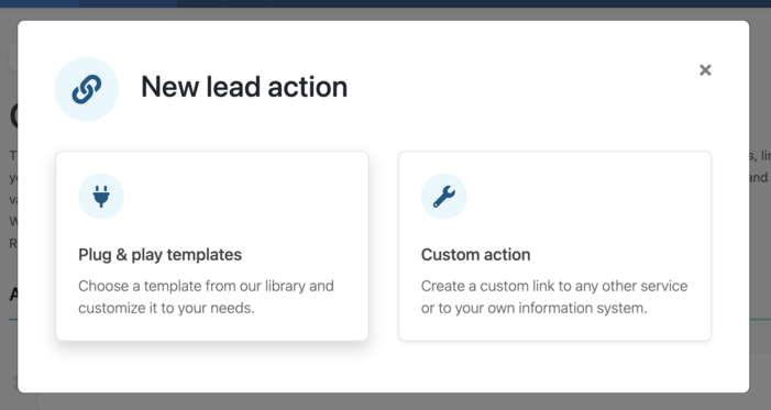 Criar uma nova ação de lead personalizada