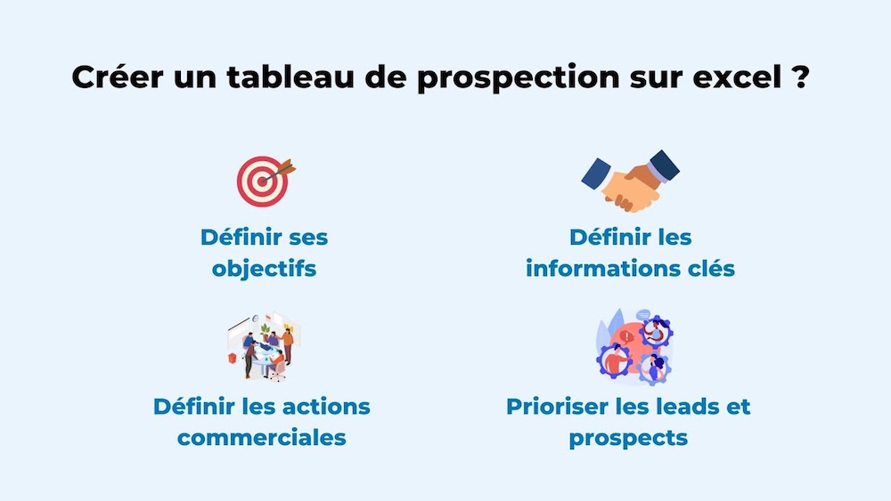 créer un tableau de prospection sur excel