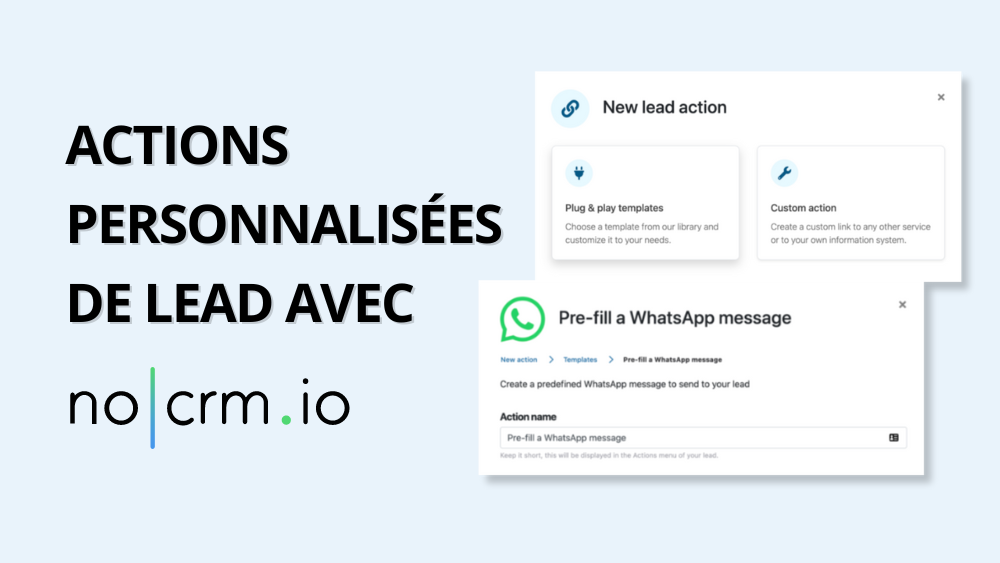 actions personnalisées avec noCRM