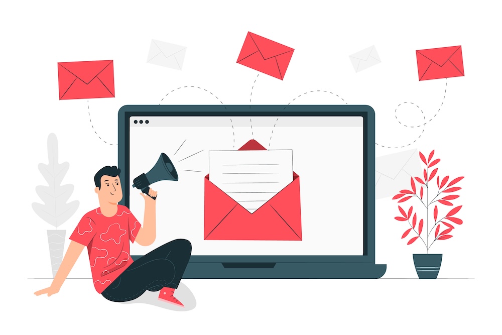 Illustration d’outil d’e-mail marketing