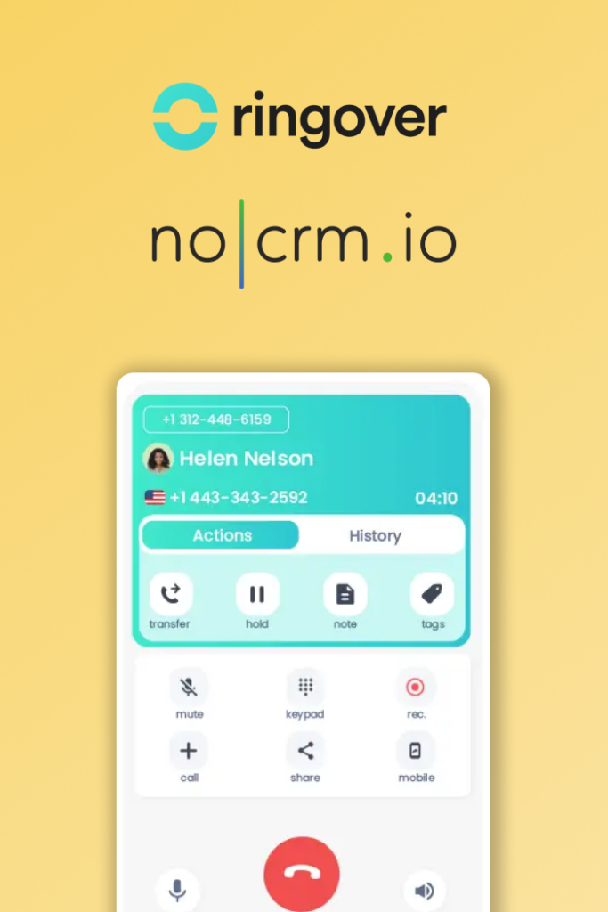 Ringover noCRM integration